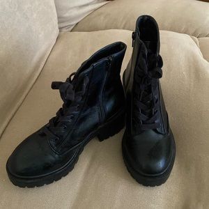 Size 7 heeled combat boots